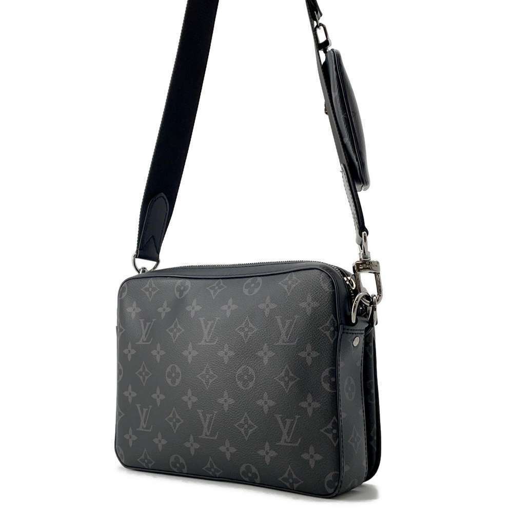 Louis Vuitton Eclipse Black Black Trio Messenger Bag Shoulder Reverse Monogram